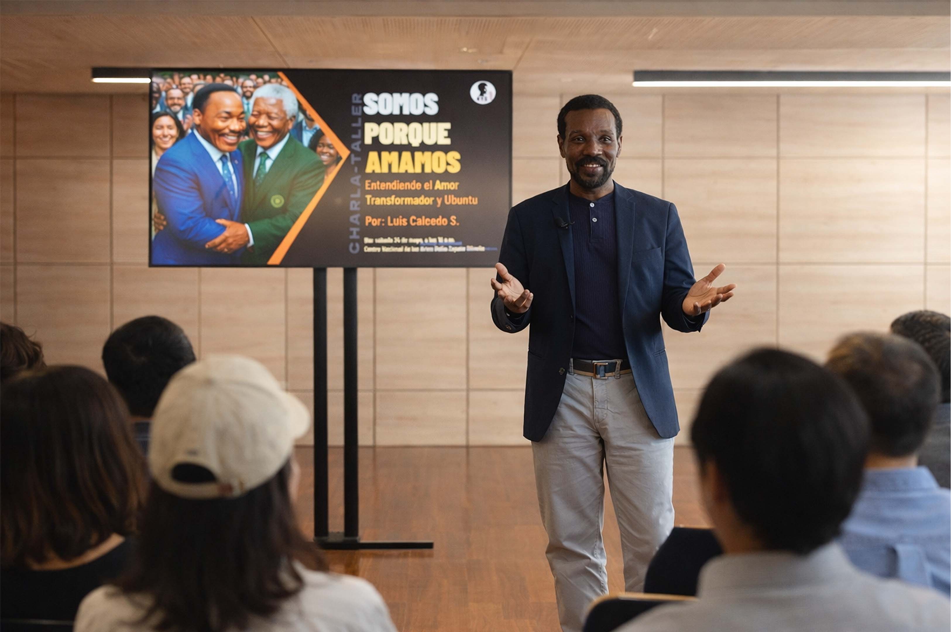 Luis Caicedo presentando El Amor Existe